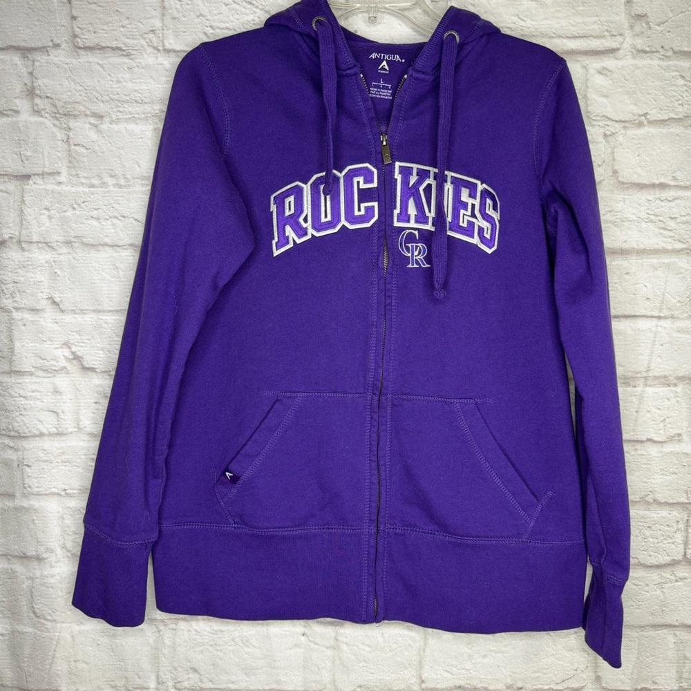 Colorado Rockies Purple Full-Zip Hoodie - Size: L